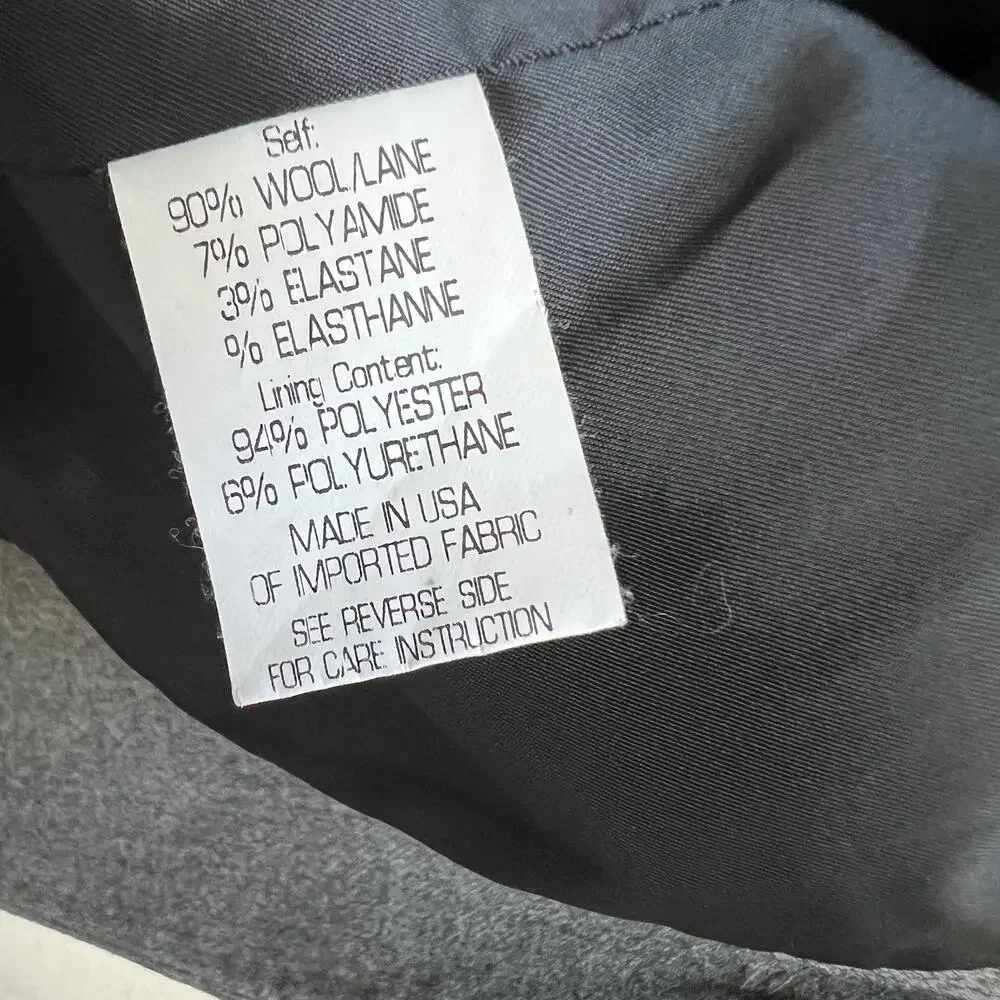 Theory Wool Blend Two Button Blazer Women’s Gray Sz 00 Pockets Office Workwear